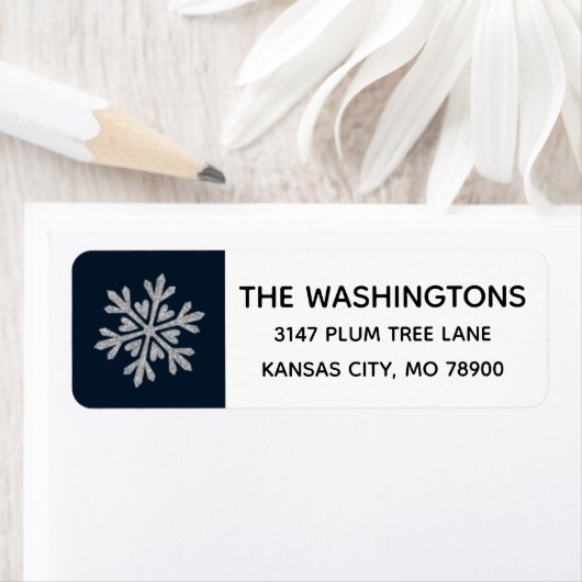 Snowflake-adreslabel Etiket (Insitu)