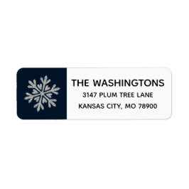 Snowflake-adreslabel Etiket