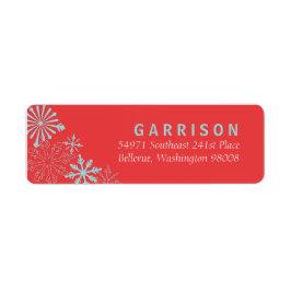 Snowflake-adreslabel Etiket