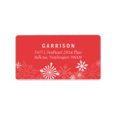 Snowflake-adreslabel Etiket (Voorkant)