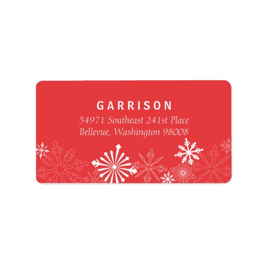 Snowflake-adreslabel Etiket (Voorkant)