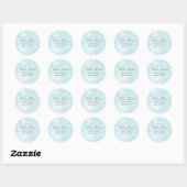 Snowflake-adreslabel Ronde Sticker (Vel)