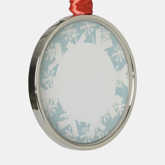 Snowflake afbeelding lijst-versiering metalen ornament (Rechts)