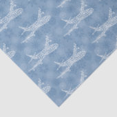 Snowflake Airplane on blue - Tissuepapier (Detail)