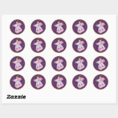 Snowflake Angel Ronde Sticker (Vel)