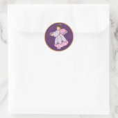 Snowflake Angel Ronde Sticker (Tas)