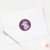 Snowflake Angel Ronde Sticker (Envelop)