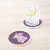 Snowflake Angel Zandsteen Onderzetter (Zijkant)