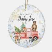 Snowflake Animal Truck We re Expecting Parents Keramisch Ornament (Links)