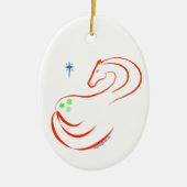 Snowflake Appaloosa-paard kerstsierovale Keramisch Ornament (Voorkant)