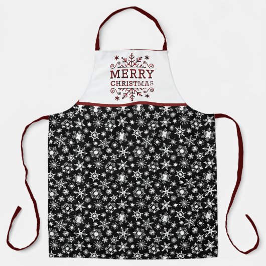 Snowflake Apron Schort (Voorkant)