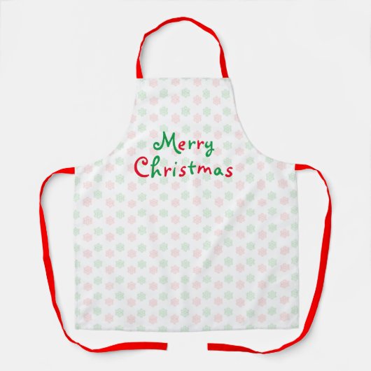 Snowflake apron voor prettige kerst schort (Voorkant)