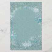 Snowflake Aqua Frost Briefpapier (Voorkant)