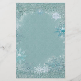Snowflake Aqua Frost Briefpapier
