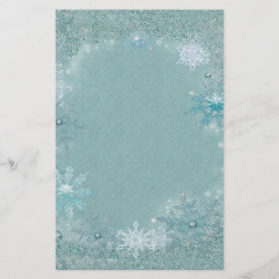 Snowflake Aqua Frost Briefpapier