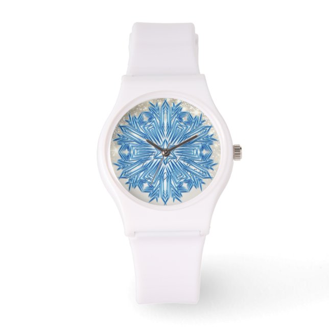 Snowflake Art 11 Watch & Numeral Options Horloge (Voorkant)