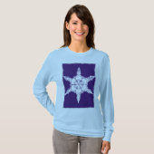 Snowflake Art Winter Holiday Long Sleeve Shirt (Voorkant volledig)