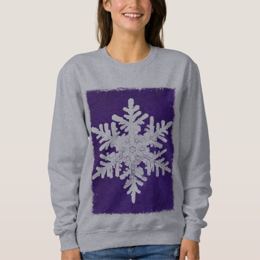 Snowflake Art Winter Holiday Sweatshirt (Voorkant)