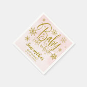 Snowflake Baby Het is koud Baby shower buiten het  Servet (Hoek)