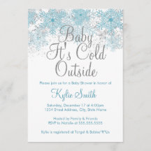 Snowflake Baby Het is koud buiten Baby shower