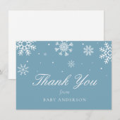 Snowflake Baby Het is koud buiten Dank u Bedankkaart (Voorkant / Achterkant)