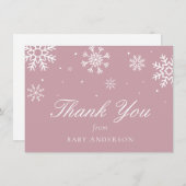 Snowflake Baby Het is koud buiten Dank u Bedankkaart (Voorkant / Achterkant)
