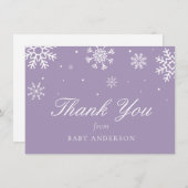 Snowflake Baby Het is koud buiten Dank u Bedankkaart (Voorkant / Achterkant)