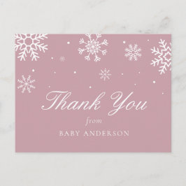 Snowflake Baby Het is koud buiten Dank u Briefkaart