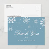 Snowflake Baby Het is koud buiten Dank u Briefkaart (Voorkant / Achterkant)