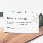 Snowflake Baby Het is koud buiten de luierspoelbed Informatiekaartje<br><div class="desc">Is er binnenkort een vrolijk klein baby onderweg?Kerstrode vrachtwagen Baby shower Diaper Raffle Card</div>