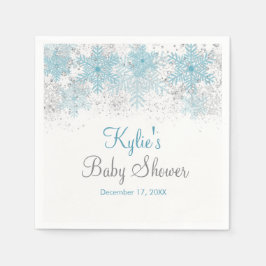 Snowflake Baby Het is koud buiten Napkins Servet