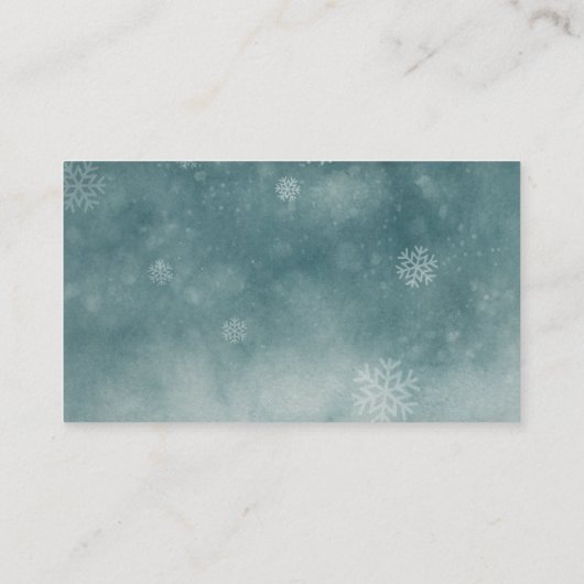 Snowflake Baby shower Boeken voor Baby Informatiekaartje (Achterkant)