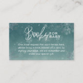 Snowflake Baby shower Boeken voor Baby Informatiekaartje (Voorkant)