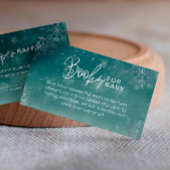 Snowflake Baby shower Boeken voor Baby Informatiekaartje