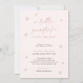 Snowflake Baby shower | Boho Winter Wonderland Kaart (Voorkant)