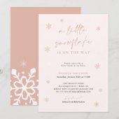 Snowflake Baby shower | Boho Winter Wonderland Kaart (Voorkant / Achterkant)