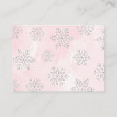 Snowflake Baby shower Books voor Baby Informatiekaartje (Achterkant)