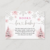 Snowflake Baby shower Books voor Baby Informatiekaartje (Voorkant)