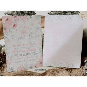 Snowflake Baby shower Invitation A Little Is On Kaart