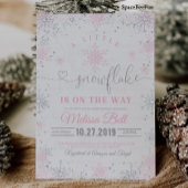 Snowflake Baby shower Invitation A Little Is On Kaart