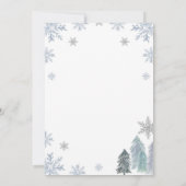 Snowflake Baby shower Invitation Floral Boy Kaart (Achterkant)