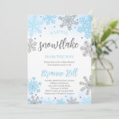 Snowflake Baby shower Kaart (Staand voorkant)