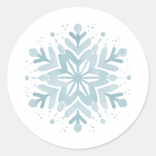 Snowflake Baby shower Snowflake Envelope Sticker (Voorkant)