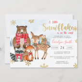 Snowflake baby shower-uitnodiging kaart (Voorkant)