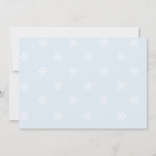 Snowflake baby shower-uitnodiging kaart (Achterkant)