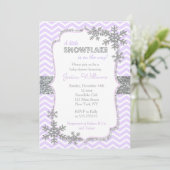 Snowflake Baby Shower-uitvindingen Kaart (Staand voorkant)
