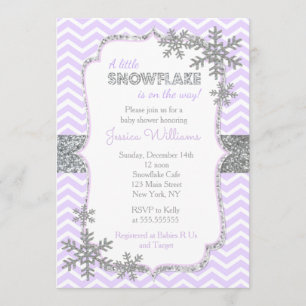 Snowflake Baby Shower-uitvindingen Kaart