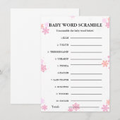 Snowflake Baby woord scramble baby shower spel Kaa Kaart (Voorkant / Achterkant)