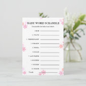 Snowflake Baby woord scramble baby shower spel Kaa Kaart (Staand voorkant)