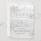 Snowflake Baby zijn koude drive-by Baby shower Kaart (Voorkant)